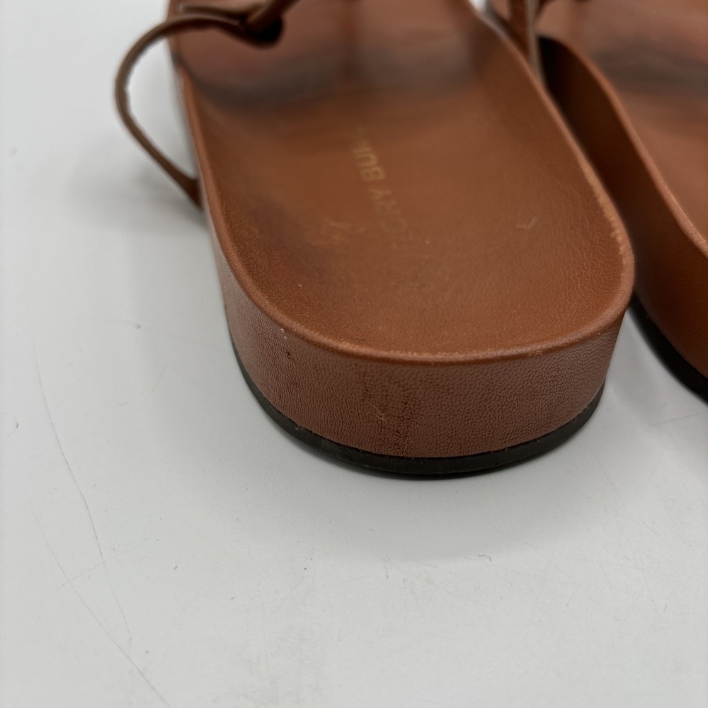Tory Burch Miller Cloud Sandals Women's 8.5 Aged Camello Tan Leather Thong - Picture 5 of 11